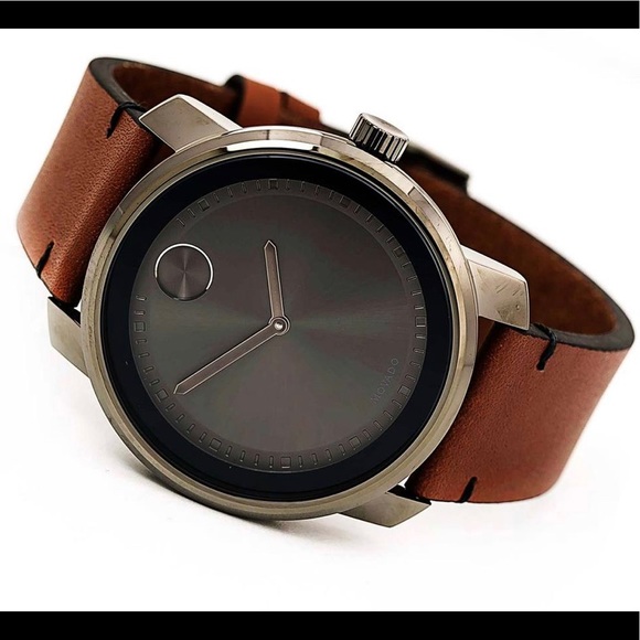 Authentic Movado BOLD Gunmetal 43 leather watch - Picture 4 of 8